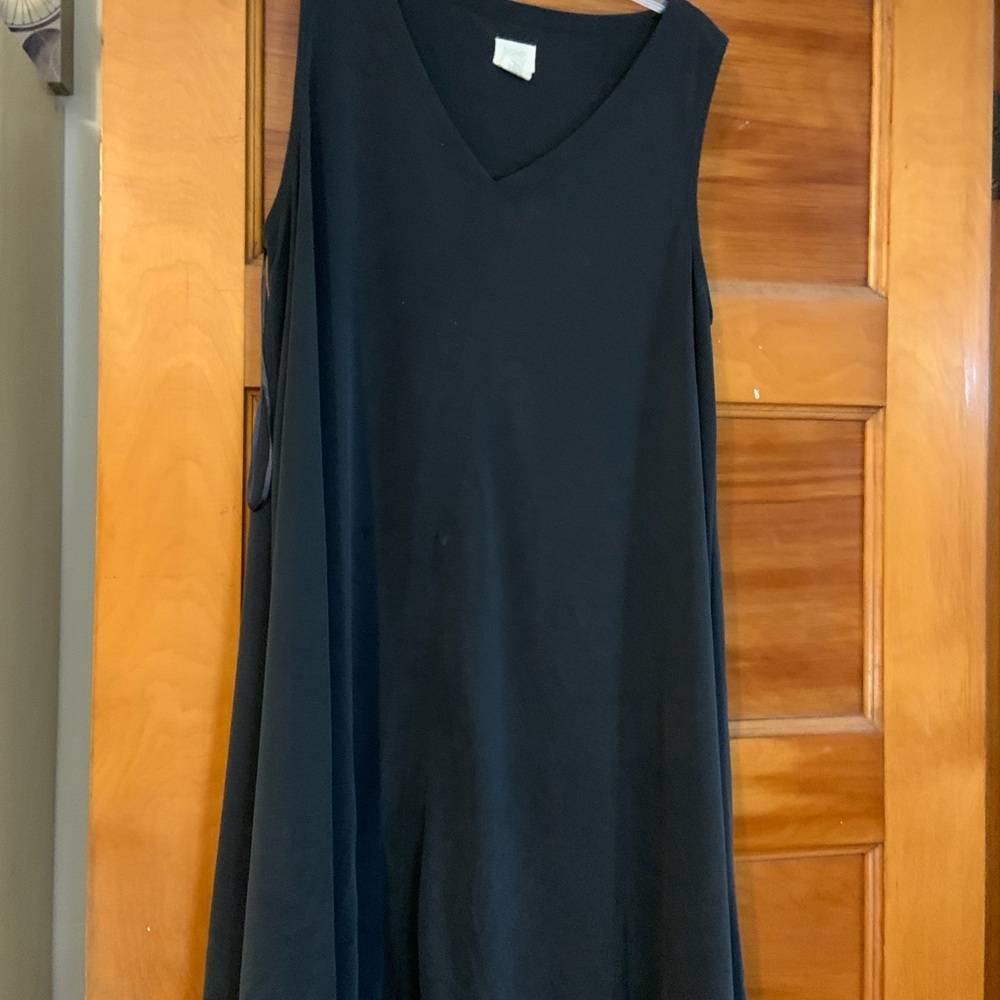 Sigrid Olsen Navy Sleeveless Midi Dress